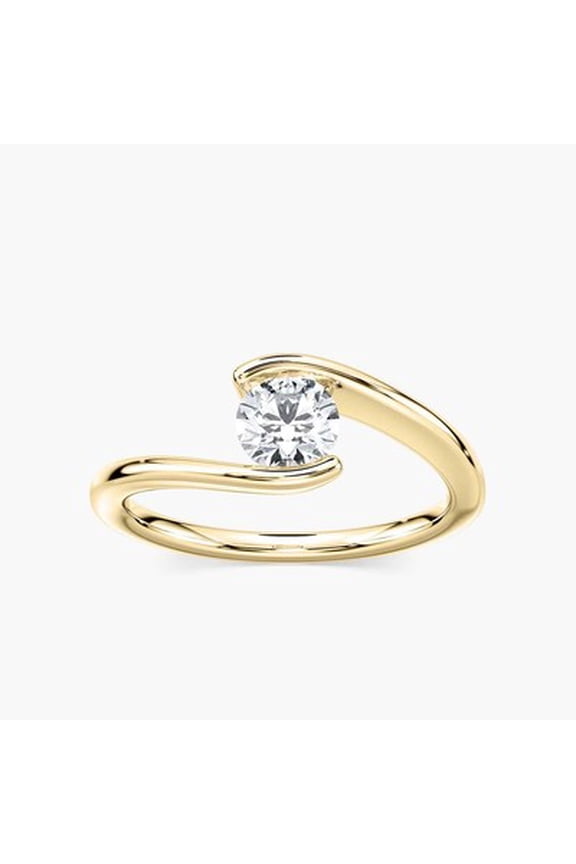 1-2.5ct Solitaire CVD Lab Grown Diamond Engagement Ring in 18K Yellow Gold