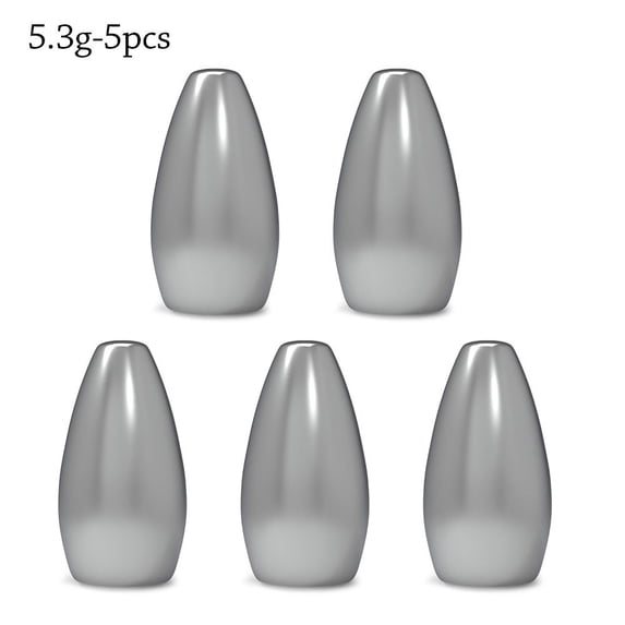 1/2/5pcs High Quality New Additional Weight Quick Release Casting Tear Drop Shot Weights Fishing Tungsten fall Sinker Line Sinkers Hook Connector 5.3G-5PCS