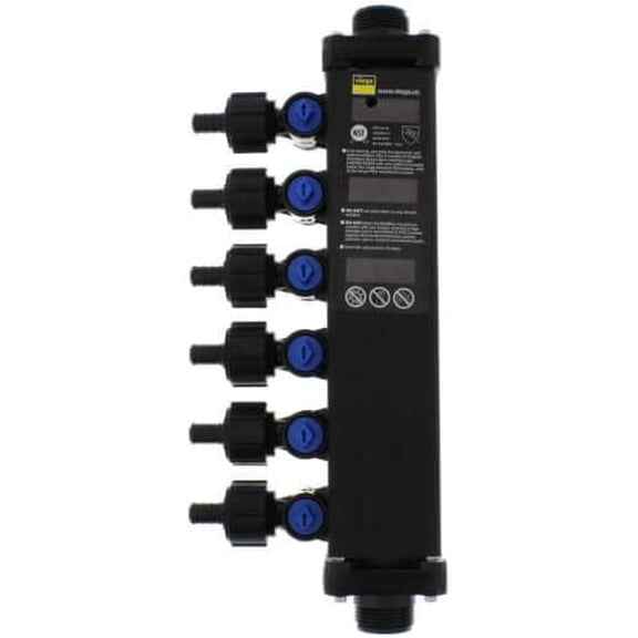 1/2", 6 Port Zero Lead PollyAlloy PEX Crimp MINIBLOC$$Plumbing & HVAC
