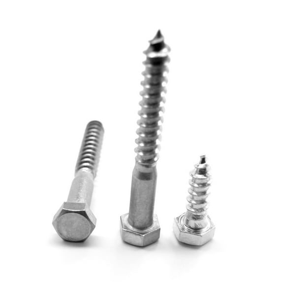 1/2"-6 x 20" Hex Lag Screw Low Carbon Steel Zinc Plated Pk 22