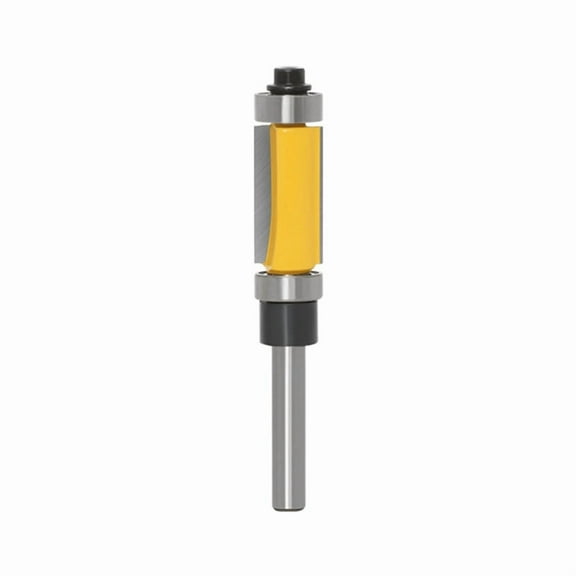 1/2 6mm Shank Flush Trim Router Bit with Double Bearing Router Bit Drill Tool for Wood Formwork Pattern A