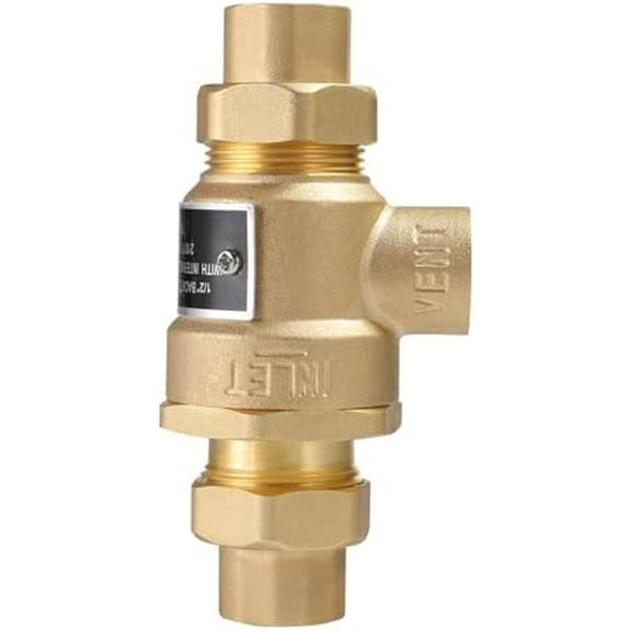 1/2" 9D-M3 Brass Backflow Preventer, 1/2 Inch Dual Check Valve with Intermediate Atmospheric Vent, 1/2 Backflow Preventer Valve 190T012, Replacement for Watts$$Plumbing & HVAC