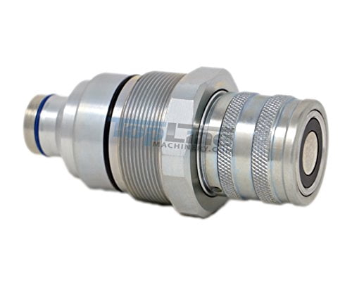 1/2" Male Hydraulic Quick Connect Coupler Manifold - 48mm Thread, Replaces Bobcat 7246802, For Skid Steers & Excavators