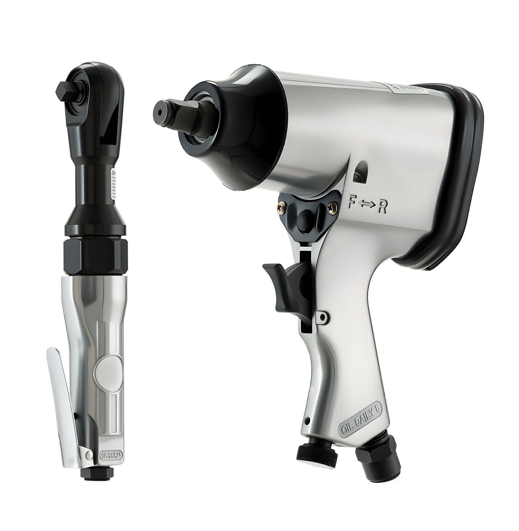 1/2" Air Impact Wrench & 3/8" Ratchet Wrench Combo Kit, 19pc Pro Air Tools Set - Auto Repair, DIY, Impact Sockets, Carrying Case