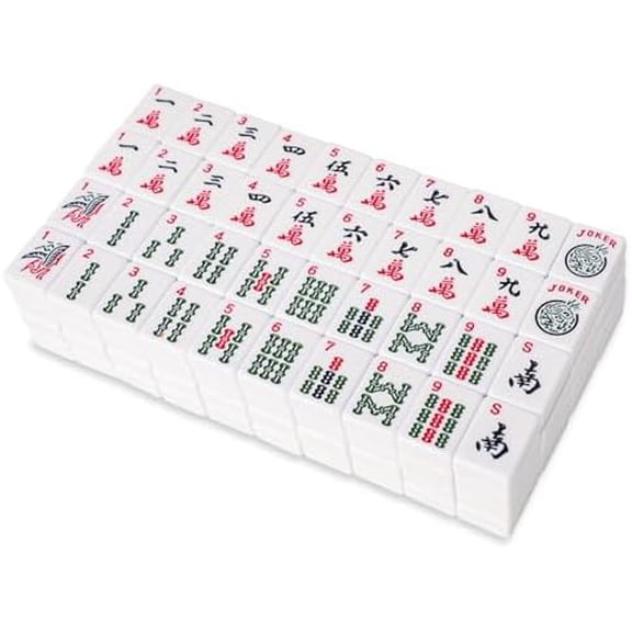 1.2” American Mahjong Tiles, 166 American Mahjong Tiles with White Color (Tiles Only, No Dice and Other Accessories)