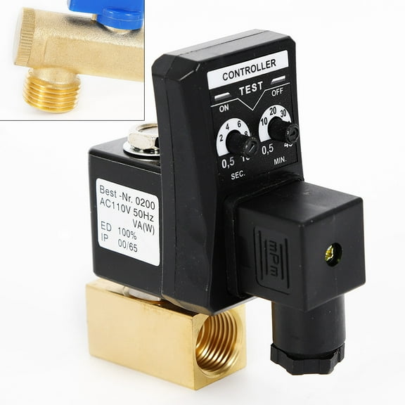 1/2" Automatic Timed Electronic Auto Drain Valve For Air Compressor Water Tank