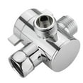 thumbnail image 1 of 1/2\\\" BSP Chrome 3-Way T-Adapter Shower Head Diverter Valve for Bath mixer Tap, 1 of 9