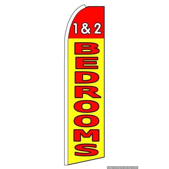 1 & 2 Bedrooms Swooper flag Without Pole Advertisement /Business Flags | Feather Flag |