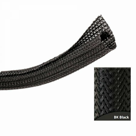 1/2" Black Split Wrap Wire Loom - 10 Feet Keep It Clean KICWFBBK0500L010