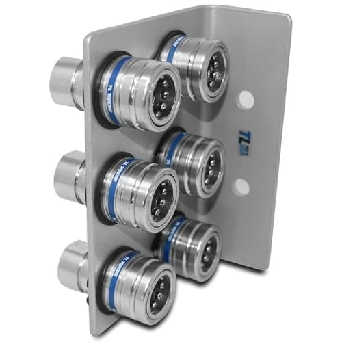 1/2" Body 1/2" NPT Thread | Agricultural Couplers Hydraulic Quick Connect with Break Away Mounting Bracket | ISO 5675 Ag Pioneer Style Couplers | Push/Pull Heavy-Duty Coupling | Model TL39B-6