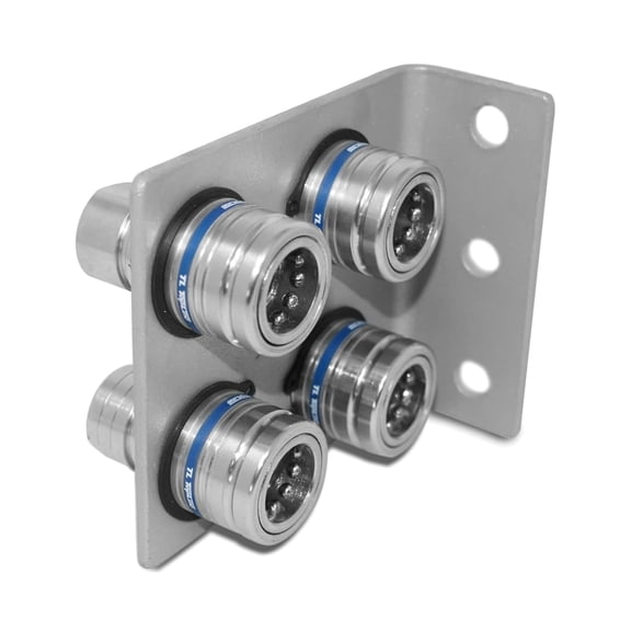 1/2" Body 5/8" SAE Thread | Agricultural Couplers Hydraulic Quick Connect with Break Away Mounting Bracket | ISO 5675 | Skid Steer Bobcat Attachment | Push/Pull Heavy-Duty Coupling | Model TL132B-4