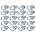 thumbnail image 1 of 1/2" Bolt-On D Ring Heavy Duty Tie Down Anchor w/Mounting Brackets 12,000 LBS Breaking Strength - White Blue Zinc | Cargo Tie Down Anchors for Flatbed Trucks Trailers (20 Pack), 1 of 9