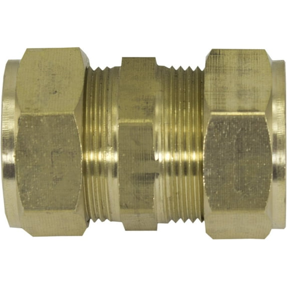 1/2" Brass Compression Coupling Fitting