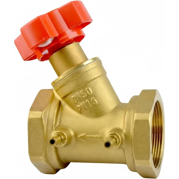 1/2" Brass Double Regulating Balance Flow Meter Valve: Withstand high Pressure and Temperature Extremes Digital Control Circuit Balancing Valves
