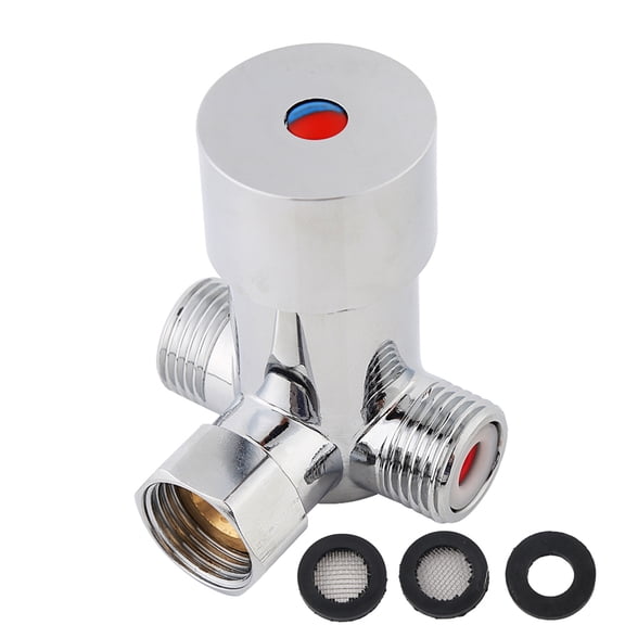 1/2" Brass Water Valve Mixing Valve Adjustable Cold&Hot Temperature Control Valve for Faucet