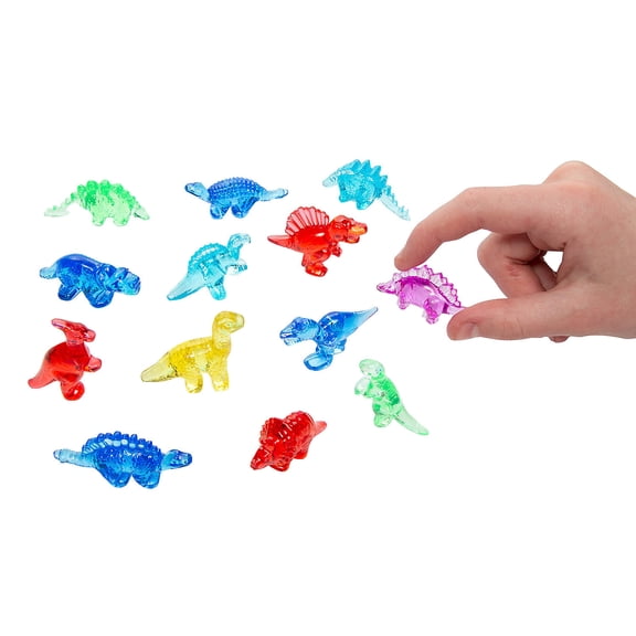 1" 2" Bulk 144 piece Transparent Dinosaurs Plastic Counters Assortment