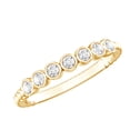 thumbnail image 1 of Rosec Jewels Natural Diamond Seven Stone Stackable Ring for Women - April Birthstone Jewelry, 14K Yellow Gold, US 6.00, 1 of 8