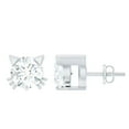 thumbnail image 1 of Rosec Jewels 1/2 CT Diamond Solitaire Cat Stud Earrings, 4 MM Round cut Diamond Earrings, 925 Sterling Silver, 1 of 9