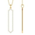 thumbnail image 1 of Rosec Jewels 1/2 CT Elegant Diamond Hexagon Drop Pendant, 10K Yellow Gold, 1 of 8