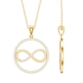 thumbnail image 1 of Rosec Jewels Infinity Diamond Circle Necklace for Women (HI-SI Grade) - Pave Diamond Pendant - Ready to Gift for Valentines Day, 14K Yellow Gold, 1 of 8