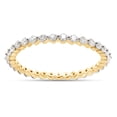 thumbnail image 1 of 1/2 CT Round Cut Lab Created Moissanite Diamond Full Eternity Stackable Engagement Ring 14K Yellow Gold Over Sterling Silver(G-H Color,VVS1 Clarity,0.50 Cttw)-6.5, 1 of 6