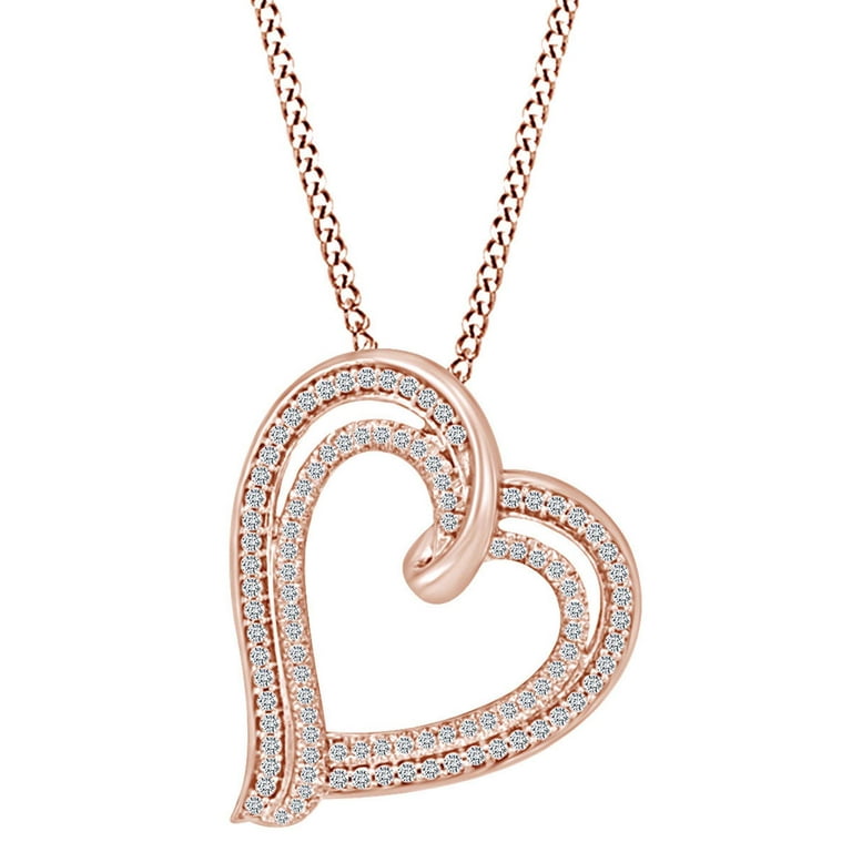 Tilted heart pendant top