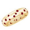 thumbnail image 1 of Rosec Jewels 1/2 CT Ruby Unisex Scatter Band Ring in Gypsy Setting, 10K Yellow Gold, US 4.00, 1 of 9