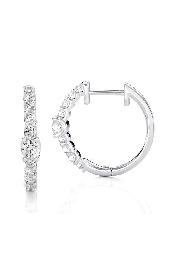 1/2 CTW Blooming Elegance Huggie Earrings