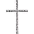 thumbnail image 1 of 1/2 CTW Diamond Cross Pendant in 14k White Gold, 1 of 5