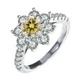 thumbnail image 1 of 1-2 Carat 18K White Gold Moissanite Rings for Women Gift D Color VVS1 Diamond Rings Sterling Silver Ring jewelry Moissanite Engagement Rings with Certificate, 1 of 8