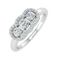 thumbnail image 1 of 1/2 Carat 3-Stones Diamond Engagement Ring in 10K White Gold (Ring Size 4.5), 1 of 4