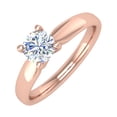 thumbnail image 1 of 1/2 Carat 4-Prong Set Diamond Solitaire Engagement Ring in 14K Rose Gold (Ring Size 9.5), 1 of 5