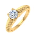 thumbnail image 1 of 1/2 Carat 4-Prong Set Diamond Solitaire Engagement Ring in 14K Yellow Gold (Ring Size 6.5), 1 of 4