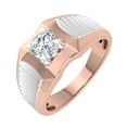 thumbnail image 1 of 1/2 Carat 4-Prong Set Diamond Solitaire Men's Wedding Band Ring in 14K Rose Gold (Ring Size 4.5), 1 of 6