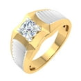 thumbnail image 1 of 1/2 Carat 4-Prong Set Diamond Solitaire Men's Wedding Band Ring in 14K Yellow Gold (Ring Size 9.25), 1 of 6