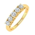 thumbnail image 1 of 1/2 Carat 5-Stone Diamond Wedding Band Ring in 10K Yellow Gold (Ring Size 6.25), 1 of 5