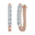 thumbnail image 1 of 1/2 Carat 5-Stones Diamond Hoop Earrings in 14K Rose Gold (I1-I2 Clarity), 1 of 3