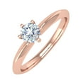 thumbnail image 1 of 1/2 Carat 6-Prong Set Diamond Solitaire Engagement Ring in 10K Rose Gold (Ring Size 10.25), 1 of 5