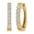 thumbnail image 1 of 1/2 Carat 7-Stones Diamond Hoop Earrings in 10K Yellow Gold (I1-I2 Clarity), 1 of 3