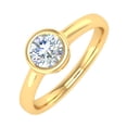thumbnail image 1 of 1/2 Carat Bezel Set Diamond Solitaire Engagement Ring in 14K Yellow Gold (Ring Size 6.75), 1 of 7