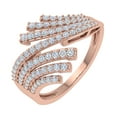 thumbnail image 1 of 1/2 Carat Bypass Statement Diamond Ring in 10K Rose Gold (Ring Size 8.75), 1 of 6
