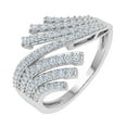 thumbnail image 1 of 1/2 Carat Bypass Statement Diamond Ring in 10K White Gold (Ring Size 8), 1 of 6