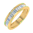 thumbnail image 1 of 1/2 Carat Channel Set Baguette Shape Diamond Wedding Band Ring in 14K Yellow Gold (Ring Size 9.25), 1 of 5