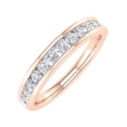 thumbnail image 1 of 1/2 Carat Channel Set Diamond Wedding Band Ring in 14K Rose Gold (Ring Size 5.75) (I1-I2 Clarity), 1 of 4