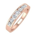thumbnail image 1 of 1/2 Carat Channel Set Diamond Wedding Band Ring in 14K Rose Gold (Ring Size 7.75) (SI1-SI2 Clarity), 1 of 4