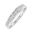 thumbnail image 1 of 1/2 Carat Channel Set Diamond Wedding Band Ring in 14K White Gold (Ring Size 8.5), 1 of 6