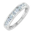 thumbnail image 1 of 1/2 Carat Channel Set Diamond Wedding Band Ring in 14K White Gold (Ring Size 9.25), 1 of 6