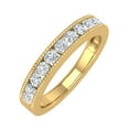 thumbnail image 1 of 1/2 Carat Channel Set Diamond Wedding Band Ring in 14K Yellow Gold (Ring Size 4.5) (SI1-SI2 Clarity), 1 of 4