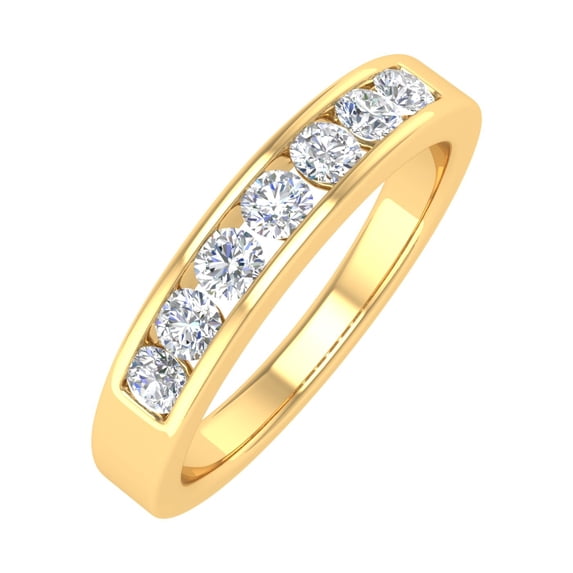 1/2 Carat Channel Set Diamond Wedding Band Ring in 14K Yellow Gold (Ring Size 9.75) (SI1-SI2 Clarity)