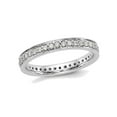thumbnail image 1 of 1/2 Carat (Ctw Color H-I, I1-I2) Diamond Eternity Wedding Band Ring in 14K White Gold for Women, 1 of 6